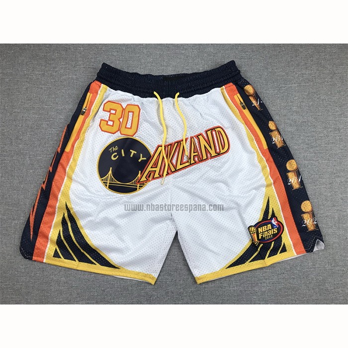 Pantalone Golden State Warriors Stephen Curry 2022 NBA Finals Blanco